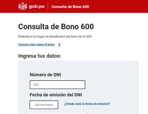 Link De Bono De 600 Soles