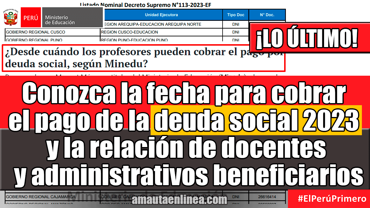 Lo último En El Pago De La Deuda Social 2023