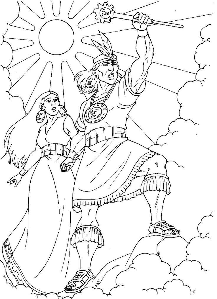 Manco Capac Y Mama Ocllo Dibujo