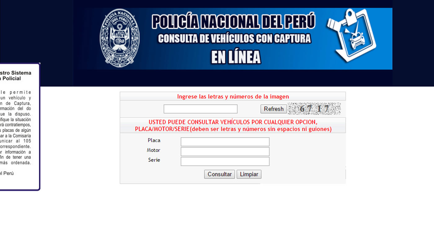 Orden De Captura Por Placa