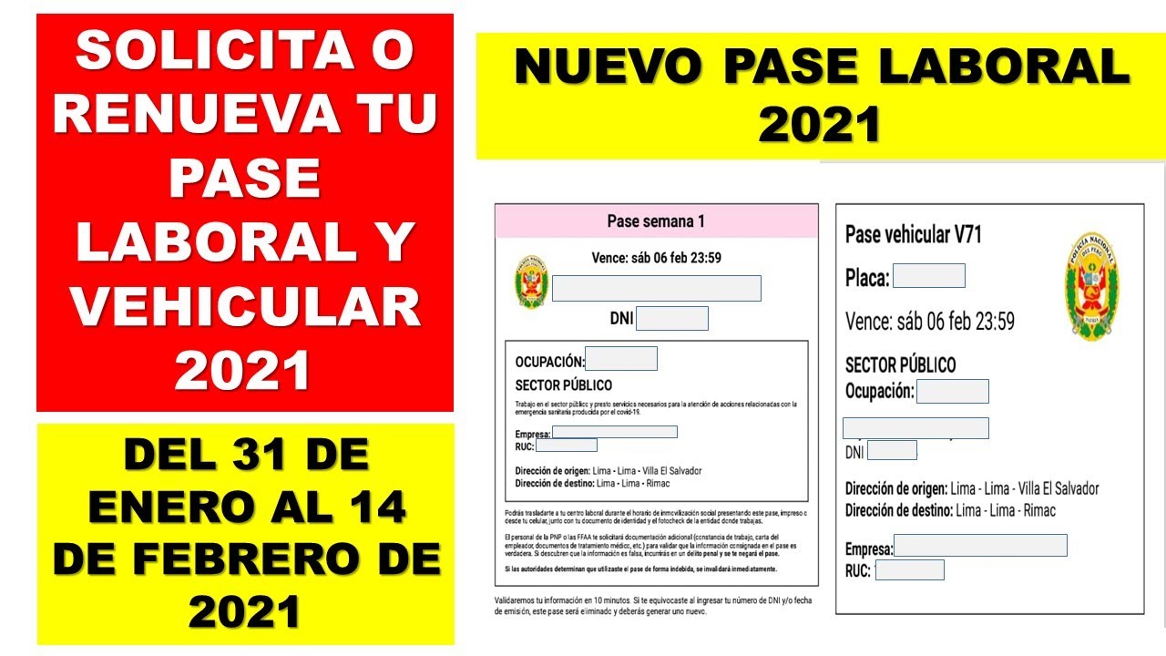 Pase Laboral Renovar Pase Laboral Peru