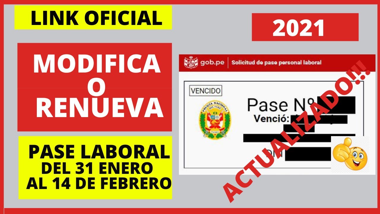 Pase Laboral Renovar Pase Laboral