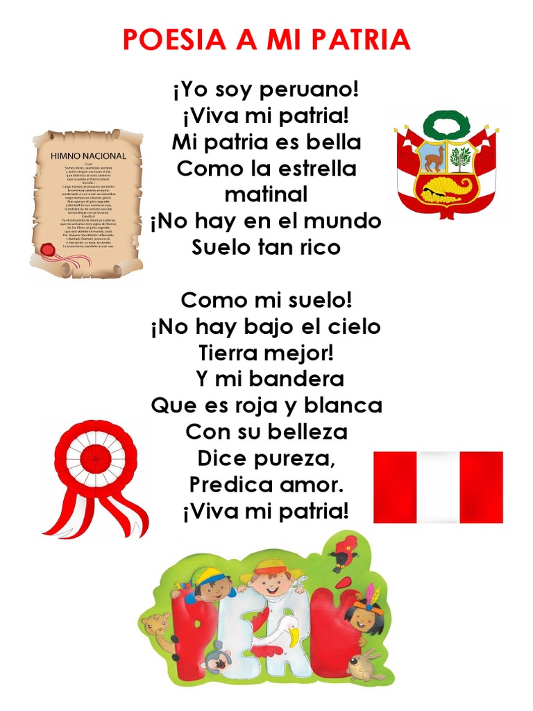Poemas Al Perú Para Niños