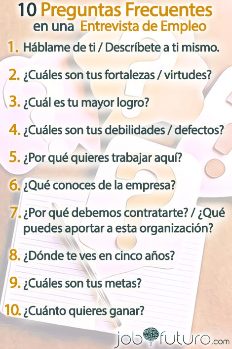Preguntas En Una Entrevista De Trabajo