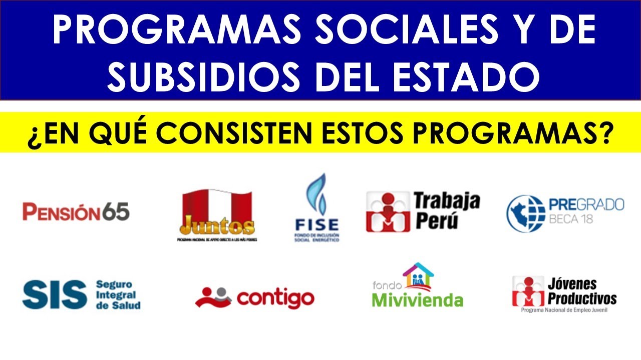 Programas Sociales En El Peru