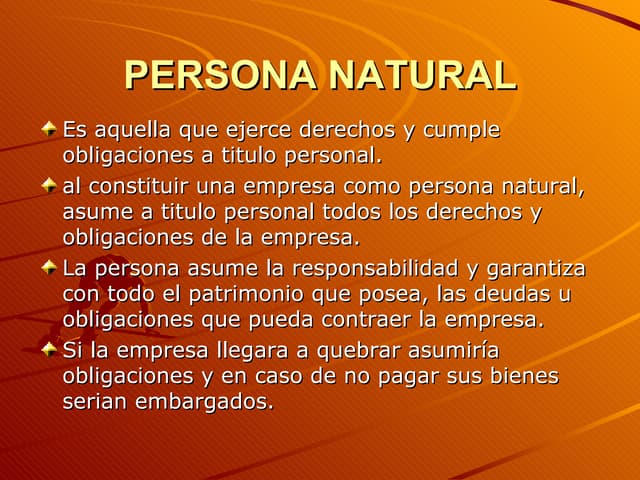 Que Es Una Persona Natural
