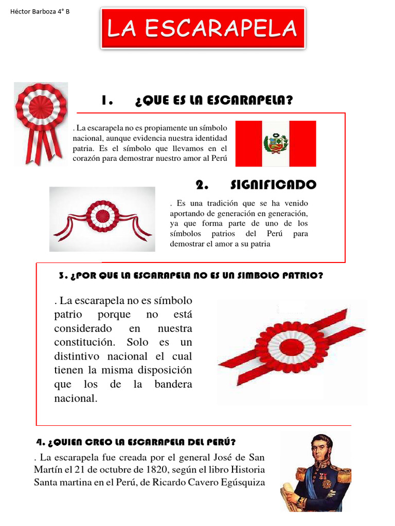 Que Significado Tiene El Uso De La Escarapela Del Peru