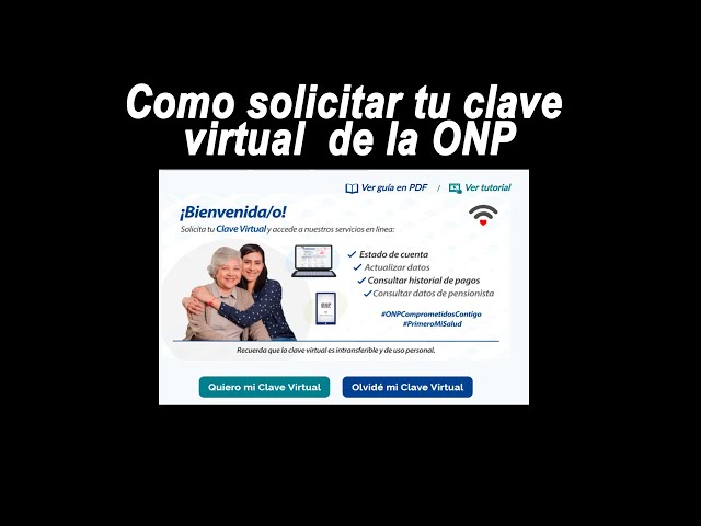 Quiero Mi Clave Virtual Onp