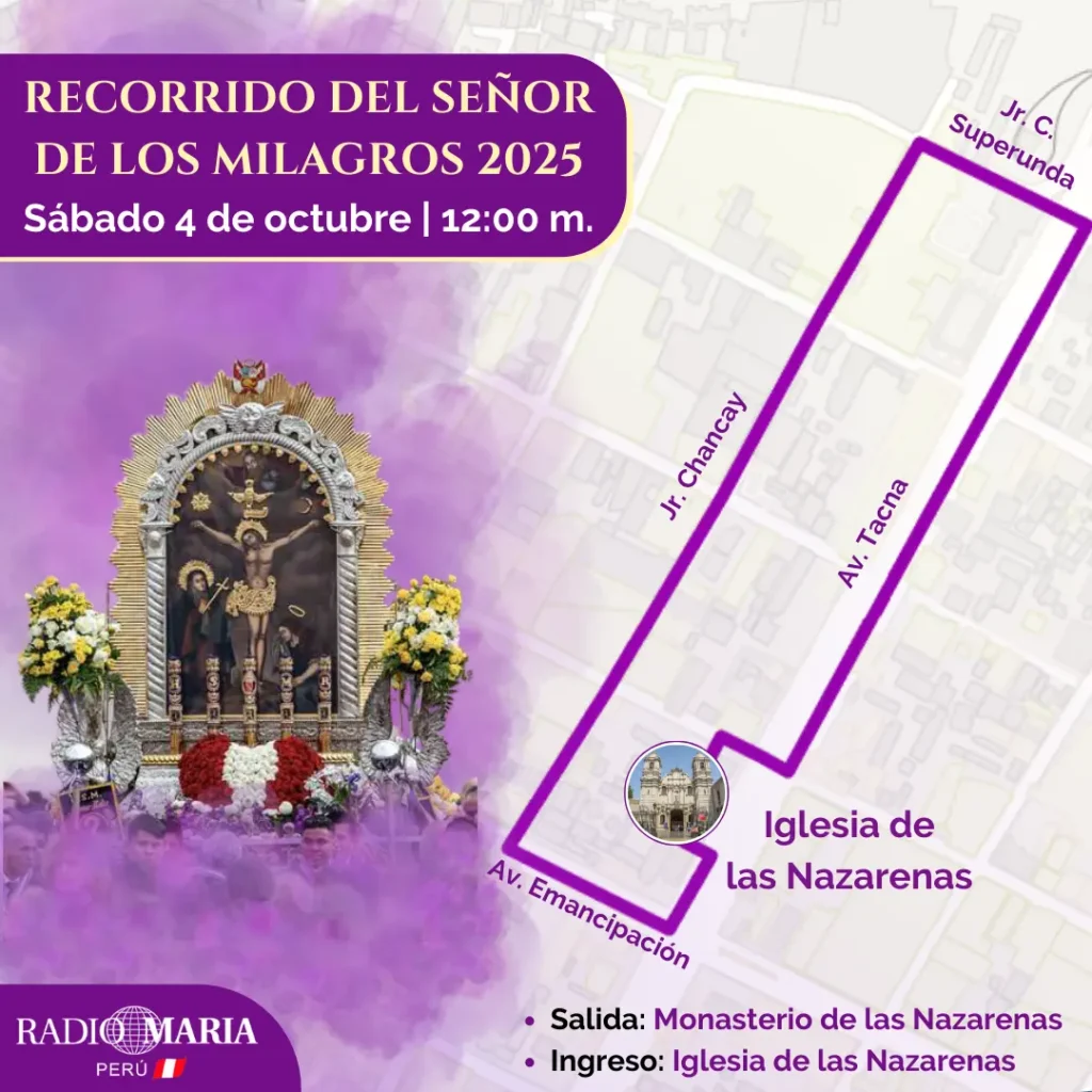 Recorrido Del Señor De Los Milagros Hoy 4 De Octubre