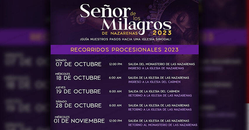 Recorrido Señor De Los Milagros 2023