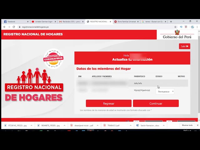 Registrarse Para El Bono Universal