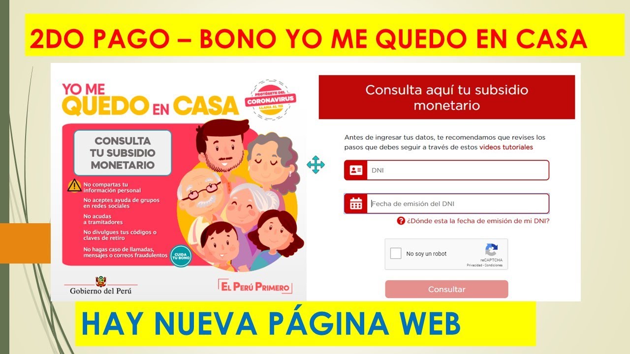 Segundo Bono De Yo Me Quedo En Casa