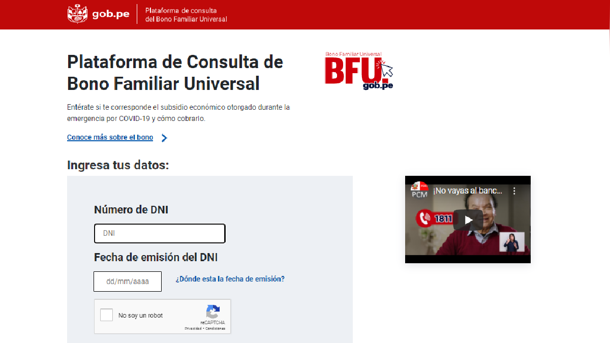 Segundo Bono Familiar Universal Consulta