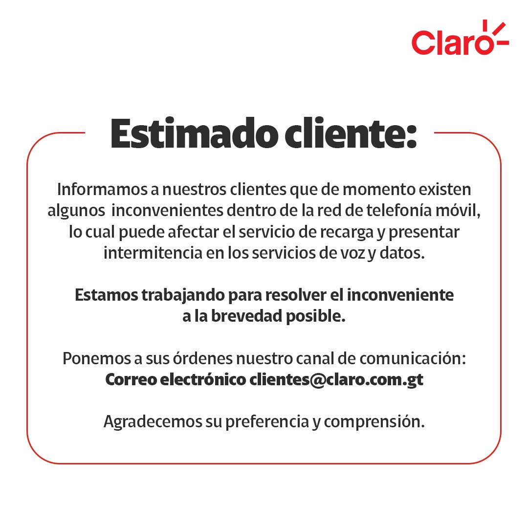 Señal De Claro Caída Hoy 2024