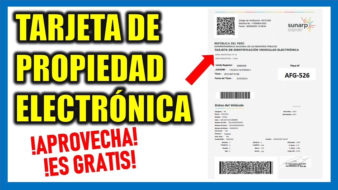 Tarjeta De Propiedad Vehicular Virtual