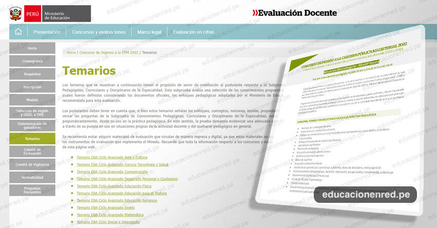 Temario Para El Examen De Nombramiento 2022