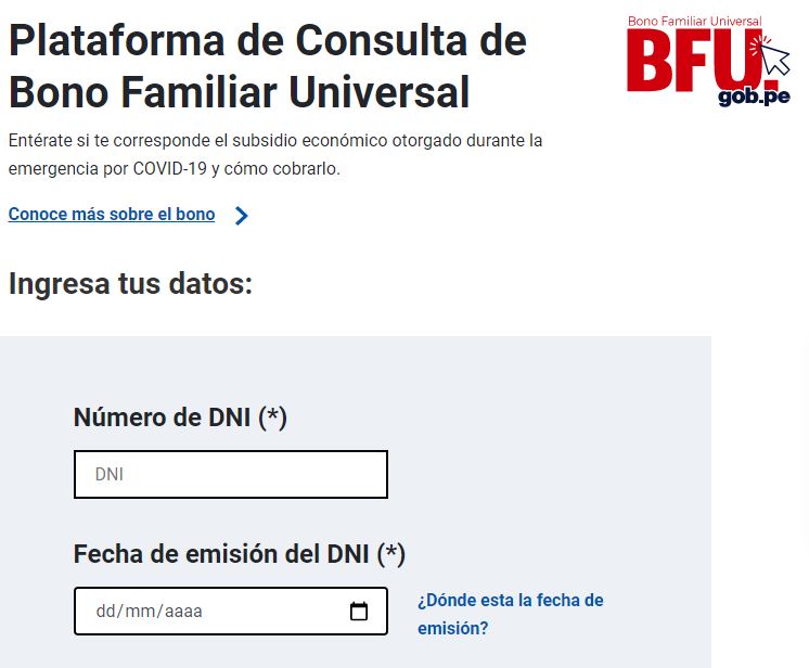 Tercer Bono Universal 2021 Consulta