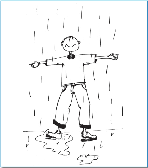 Una Persona Bajo La Lluvia Figura Humana