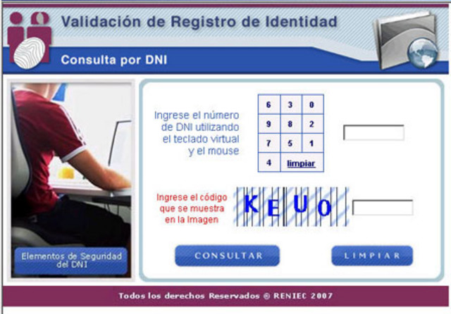 Validacion De Registro De Identidad