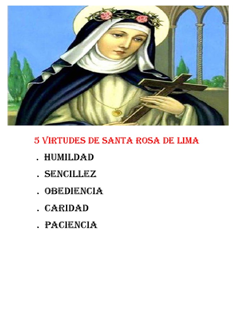 Virtudes De Santa Rosa De Lima