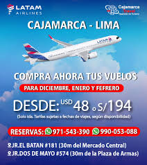 Vuelos Cajamarca Lima