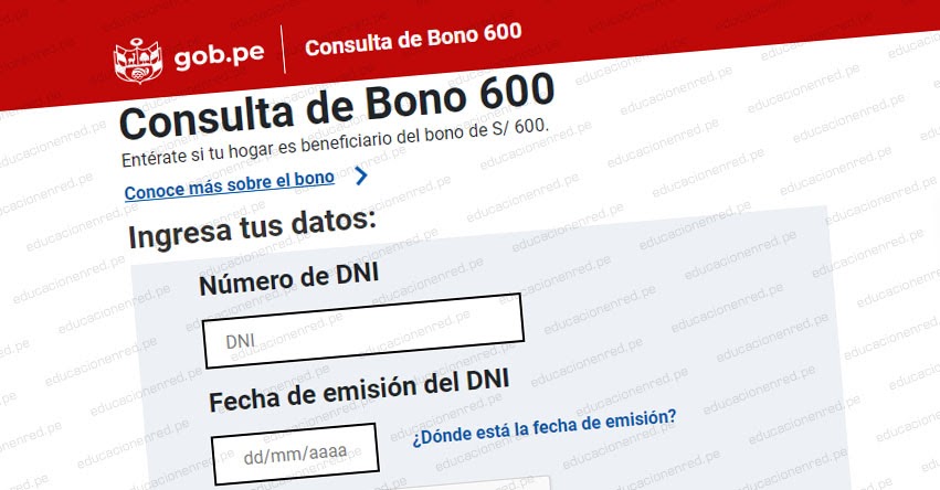 Www Bono Escolaridad 2022 Gob Pe Consulta Con Dni