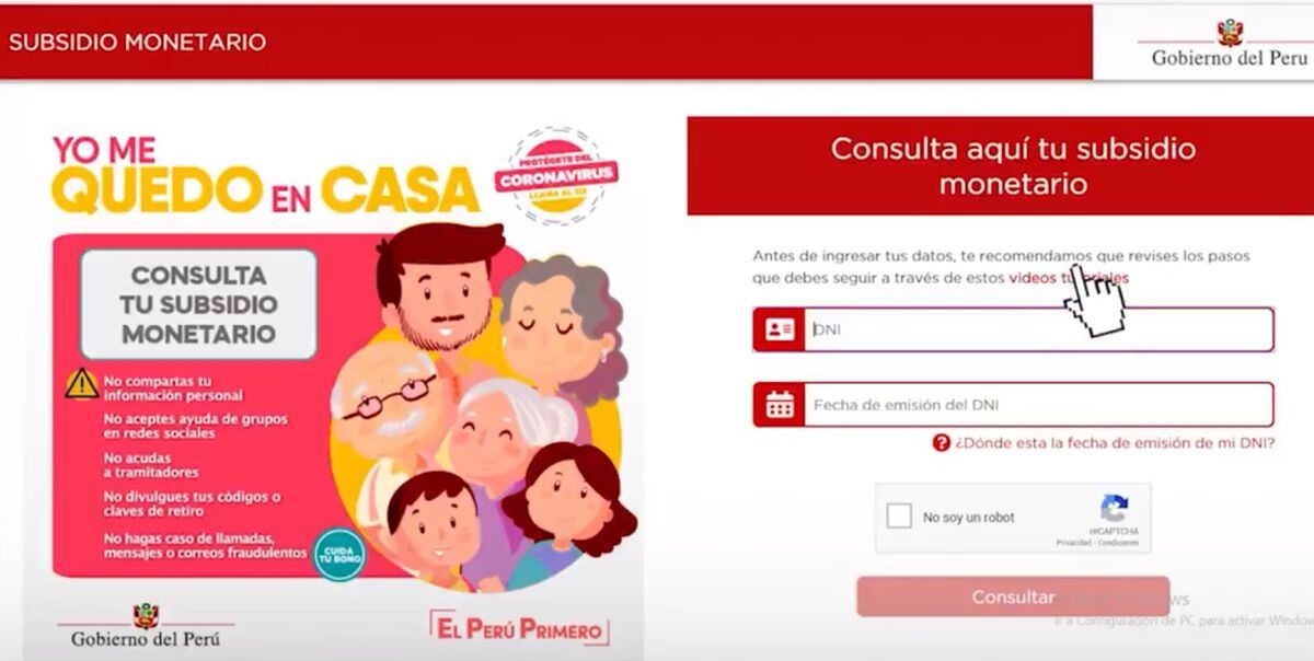 Yo Me Quedo En Casa Bono Familiar Universal