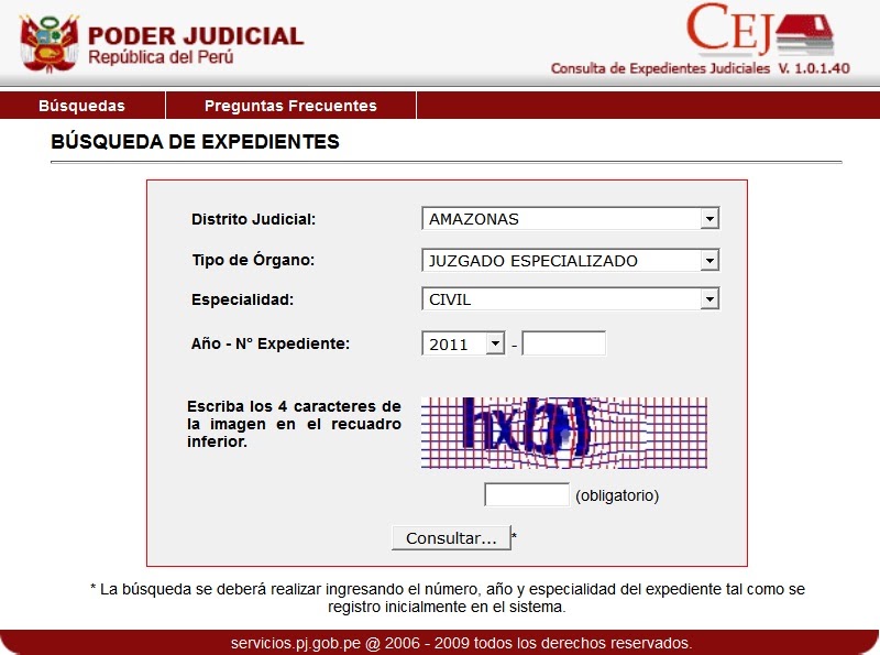 Busqueda De Expedientes Judiciales Peru