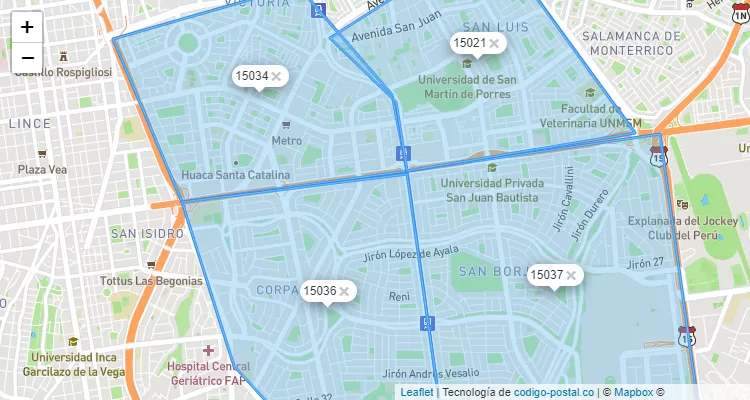 Codigo Postal De San Borja