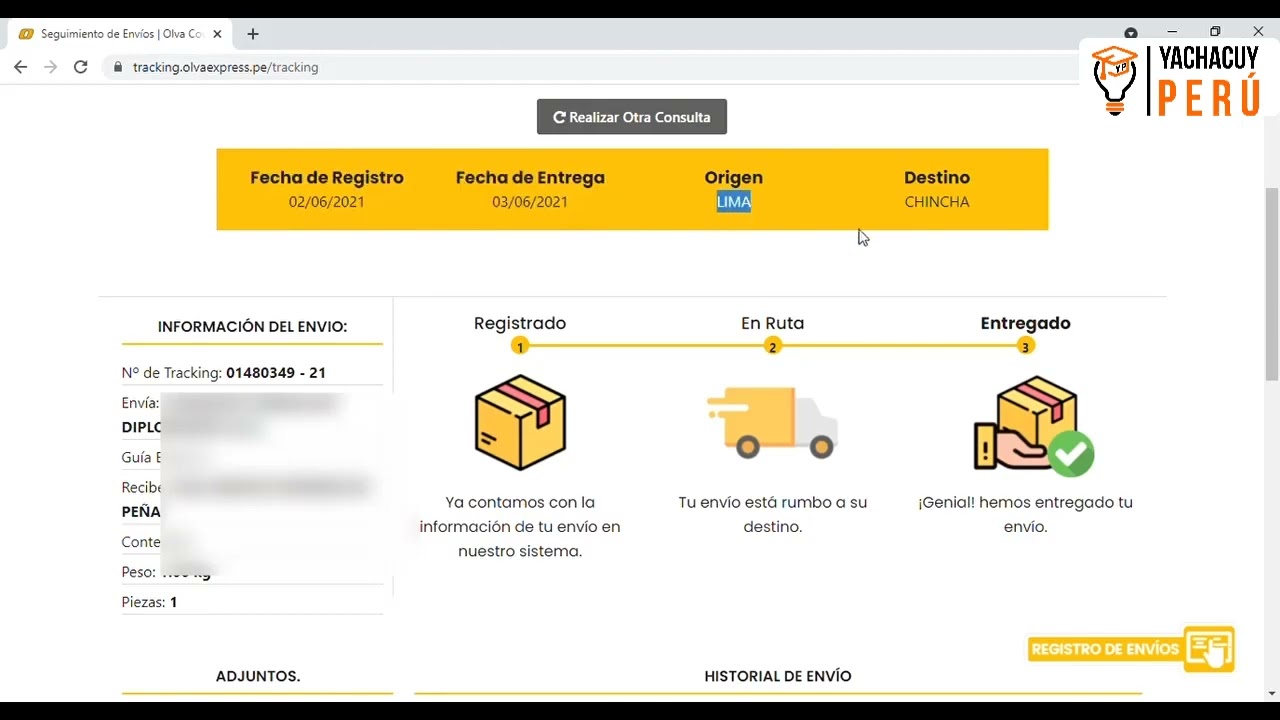Olva Courier Seguimiento Por Apellido