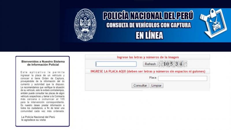 Orden De Captura Vehicular Policial