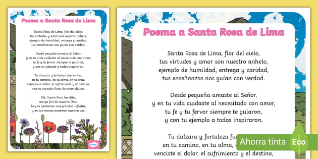 Poesias A Santa Rosa De Lima