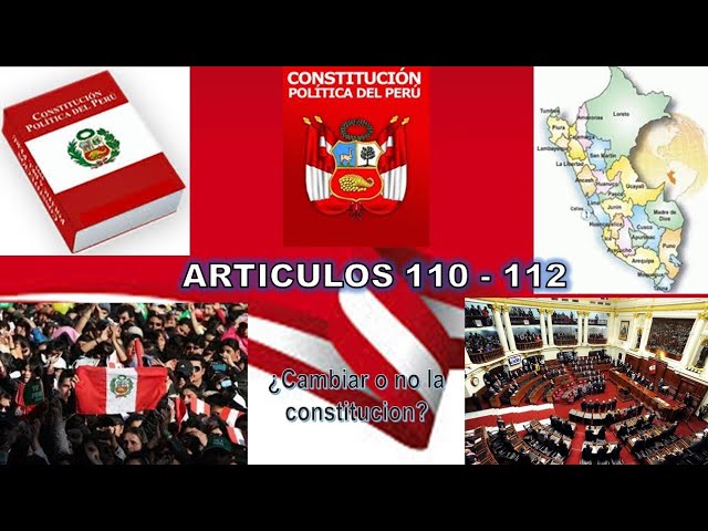 Artículo 110 De La Constitución Política Del Perú