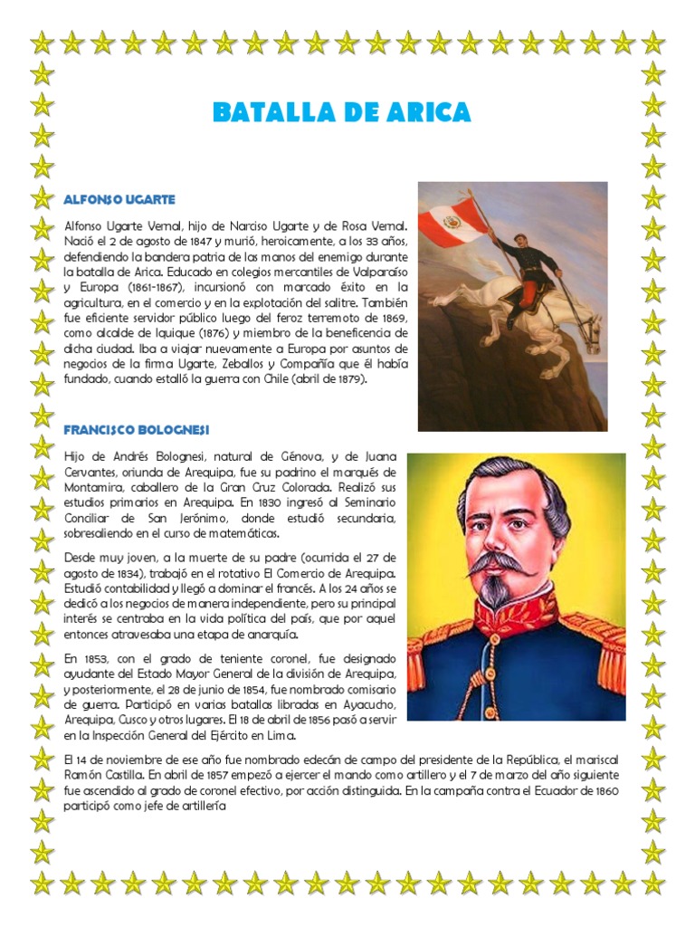 Batalla De Arica Para Secundaria
