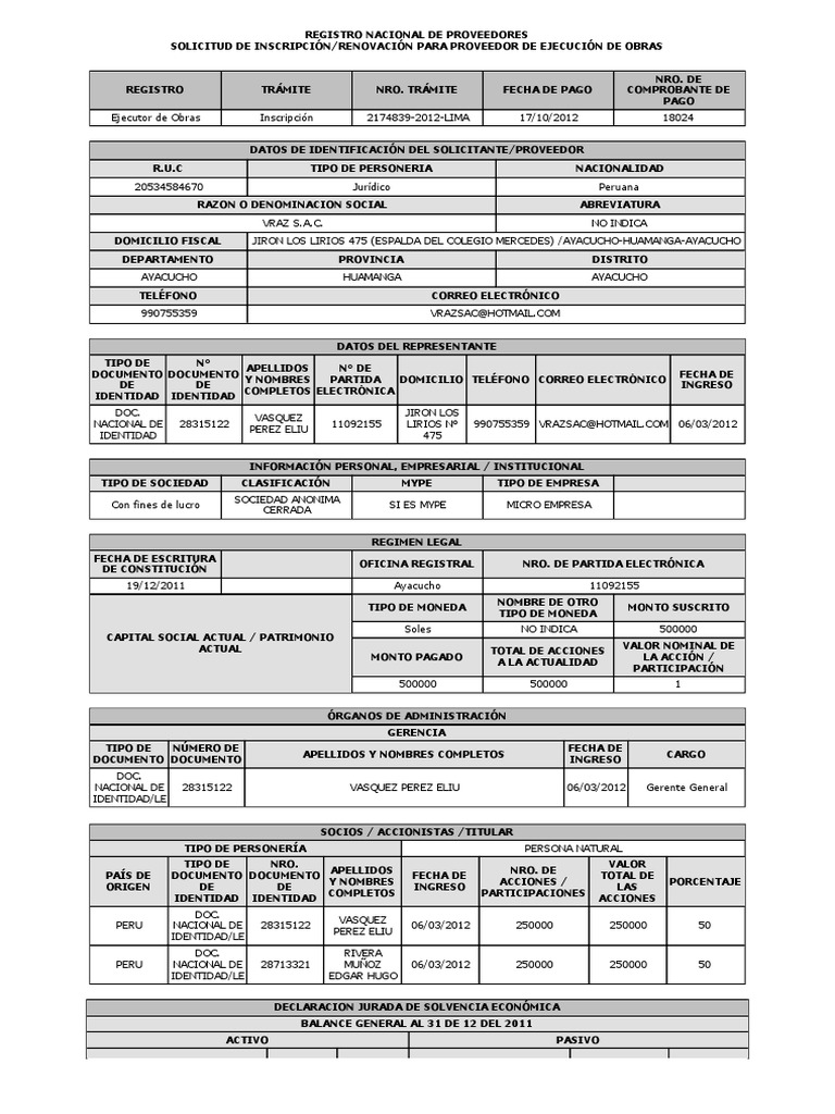 Como Llenar El Formulario De RNP