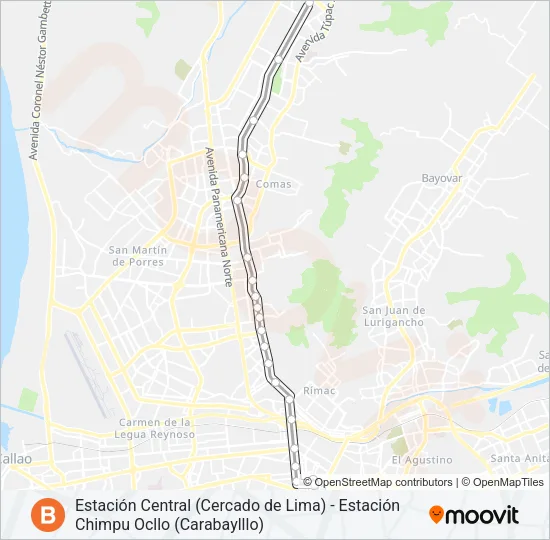 Ruta De La B Metropolitano Map