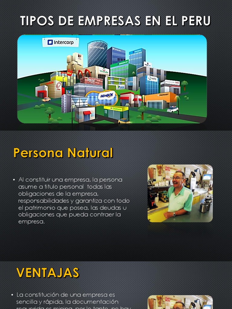 Tipos De Empresas En El Perú Pdf