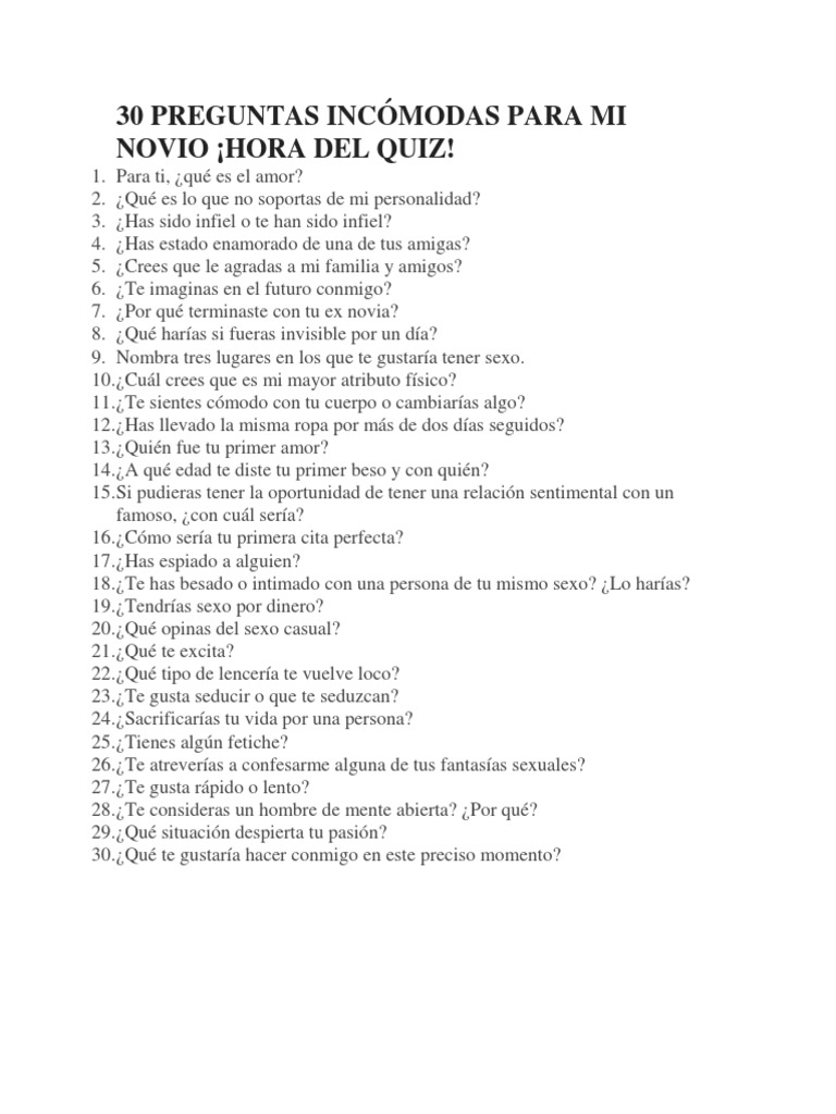 50 Preguntas Para Mi Novia