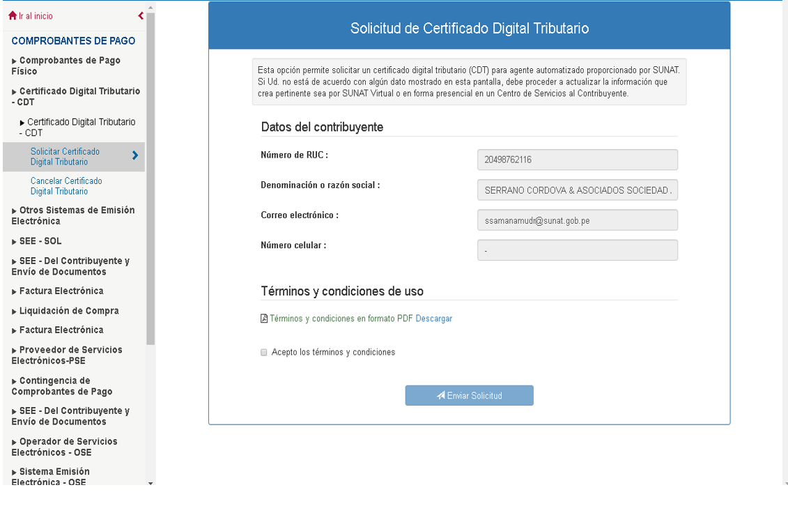 Certificado De Ingresos Anuales SUNAT