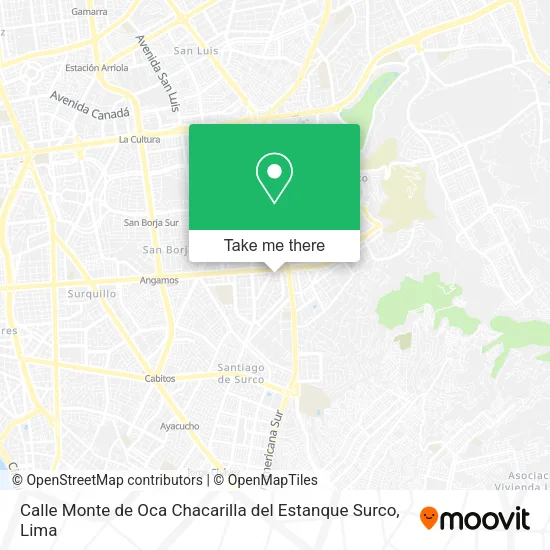 Chacarilla Del Estanque Santiago De Surco Map