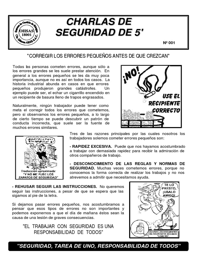 Charlas De 5 Minutos PDF