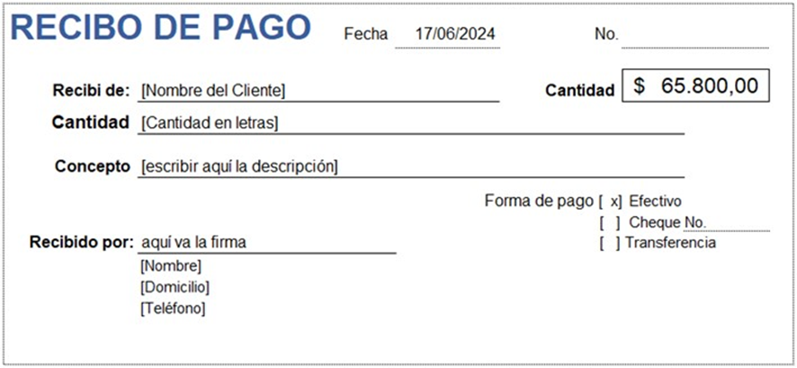 Comprobantes De Pago Ejemplos