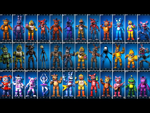 Cuantos Animatronics Hay En FNaF 1 2 3 4 5 6