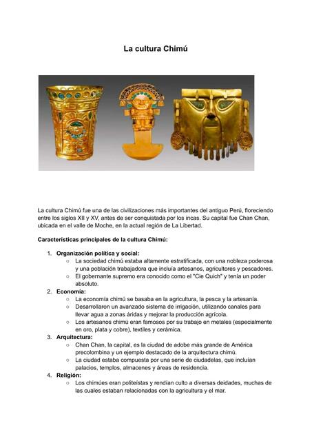 Cultura Chimú Resumen