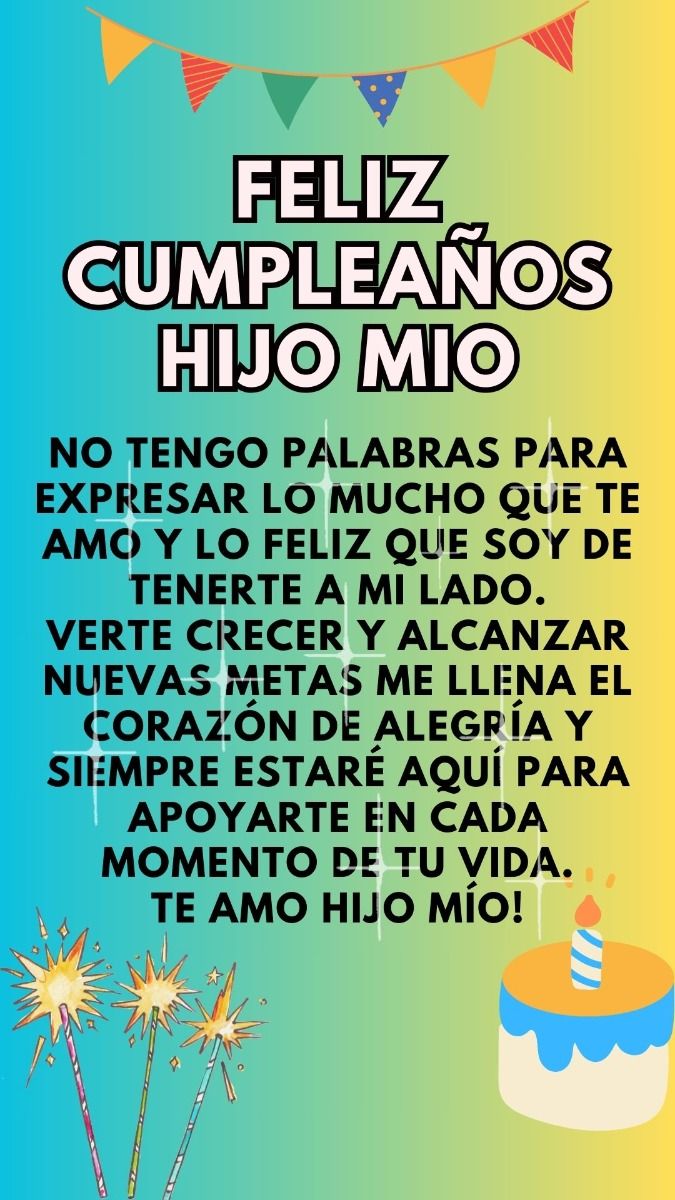 Feliz Cumpleaños Hijo, Poema