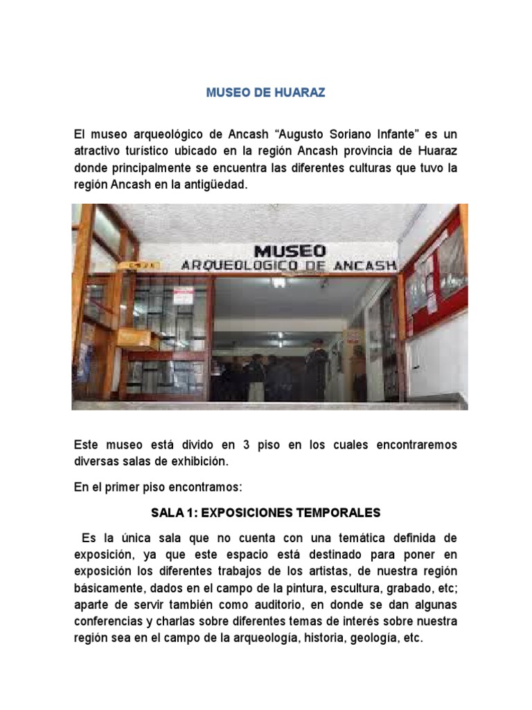 Informe DEL Museo De Huaraz