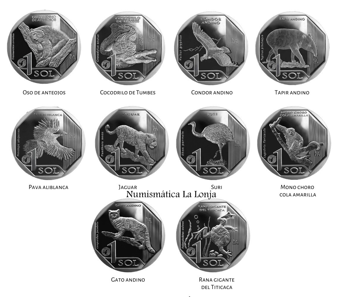 Monedas Fauna Peru
