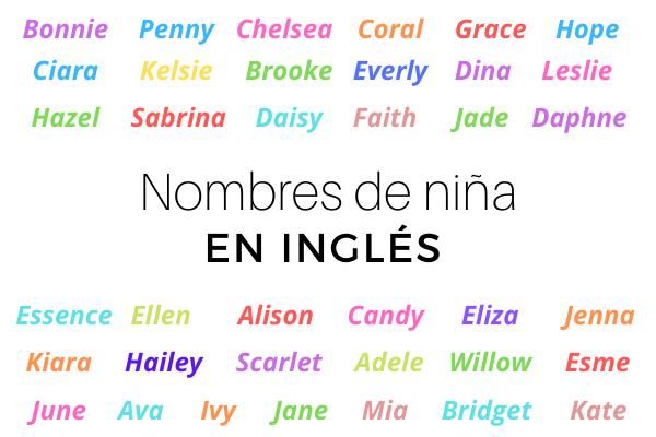 Nombres De Niñas En Inglés Y Español