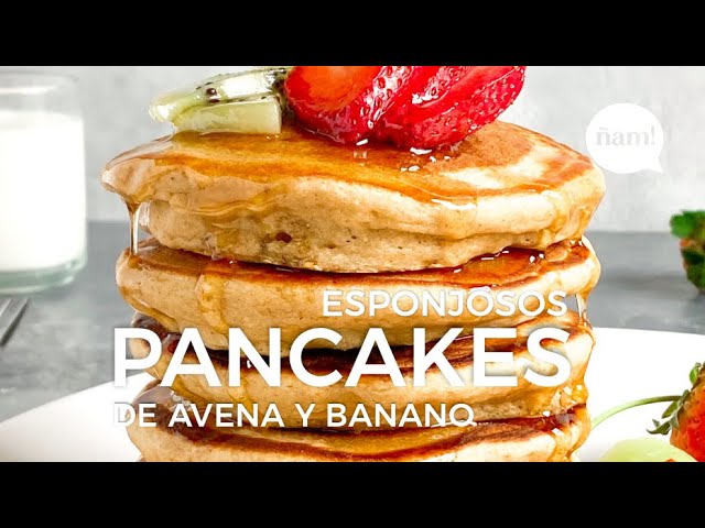 Pancakes De Avena Y Banano Esponjosos