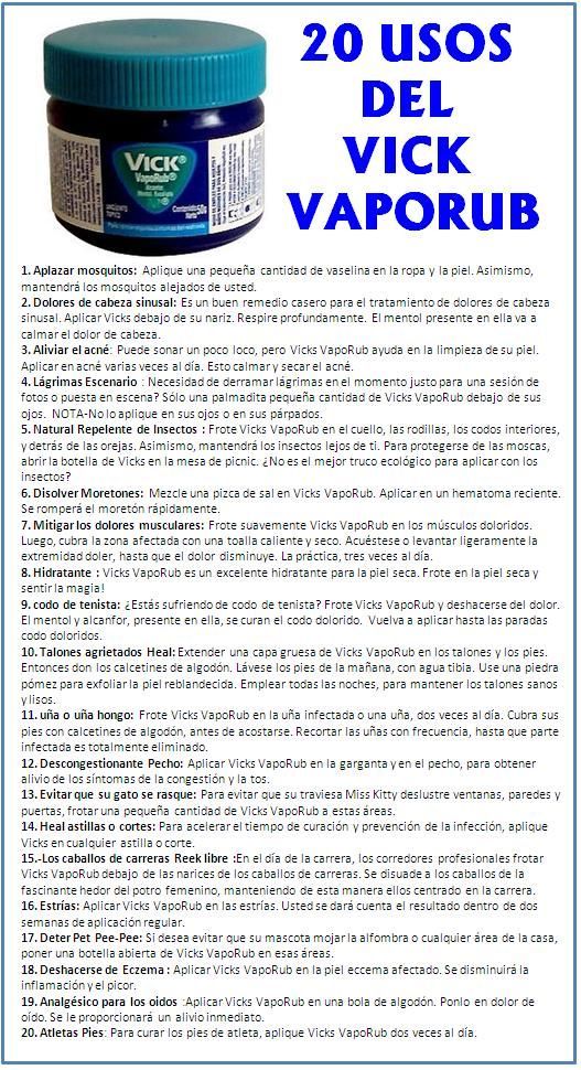 Para Que Sirve El Vick VapoRub En La Cara